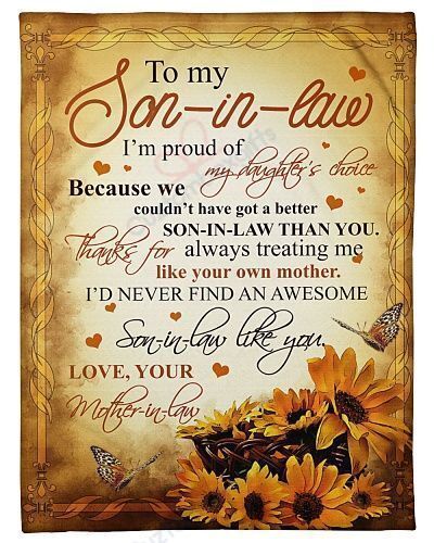 I’D Never Find An Awesome Son In Law Like You To My Son In Law Sherpa Fleece Blanket