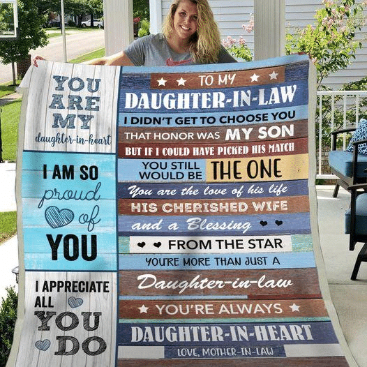 I Did Not Get To Choose U To Daughter In Law Fleece Blanket