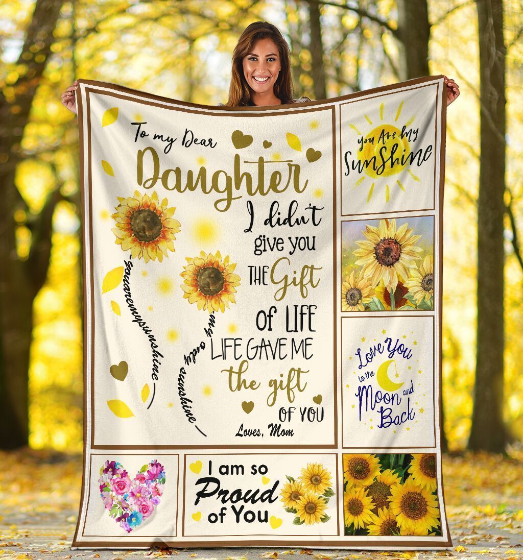 I Didn’t Give You The Gift Of Life Hippie Sunflower Fleece Blanket