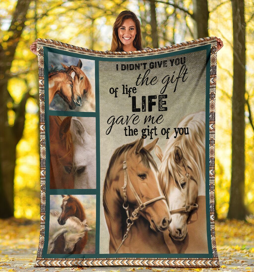 I Didn’t Give You The Of Life Horse Sherpa Fleece Blanket