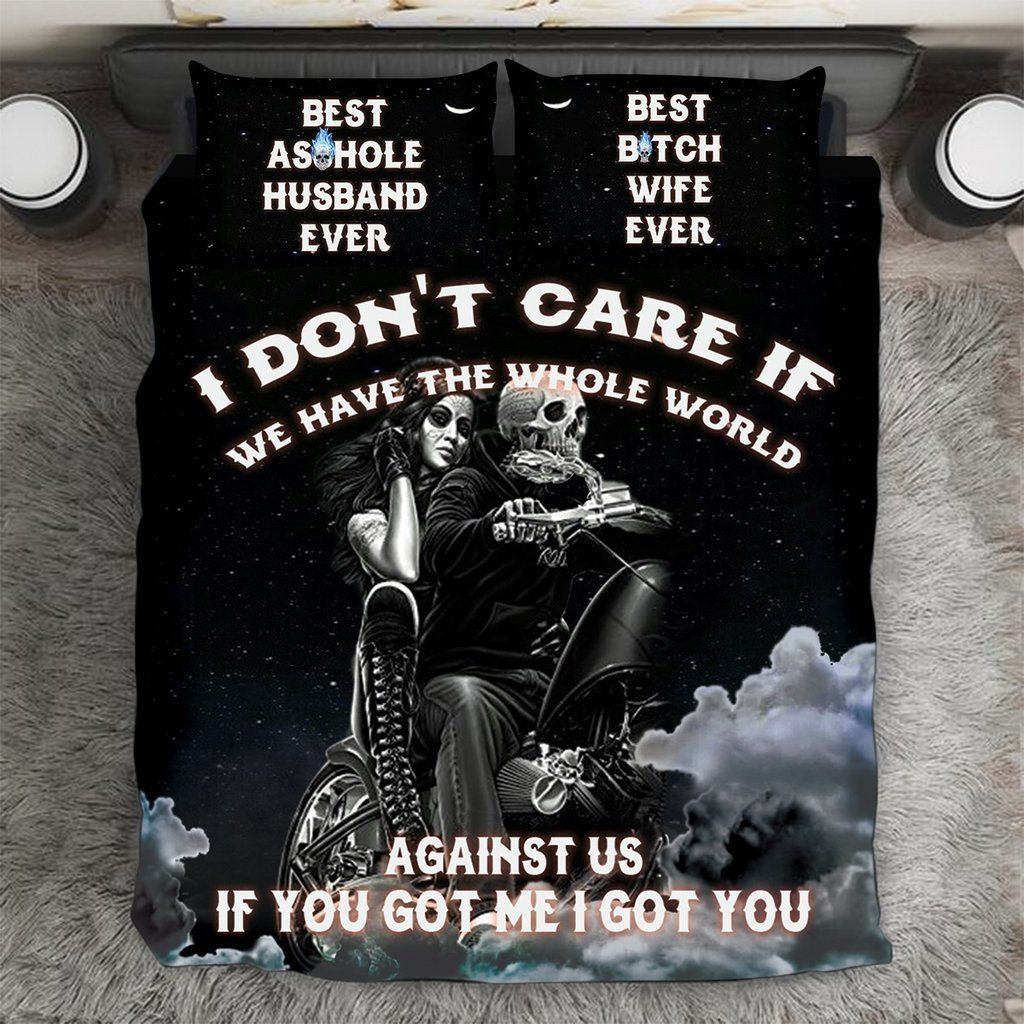 I Dont Care Skull Bedding Set