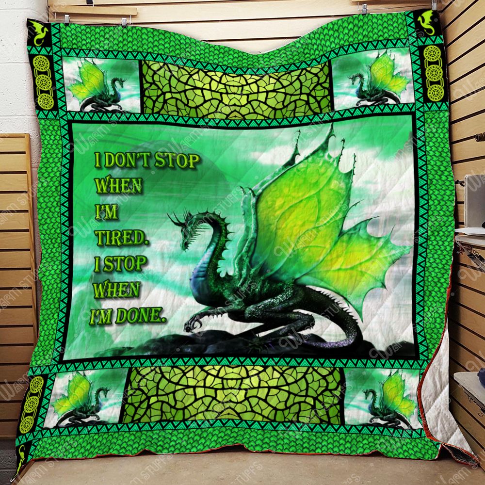 I DonT Stop When Tired Dragon Quilt Blanket Pp72 Dhc1312165Dd