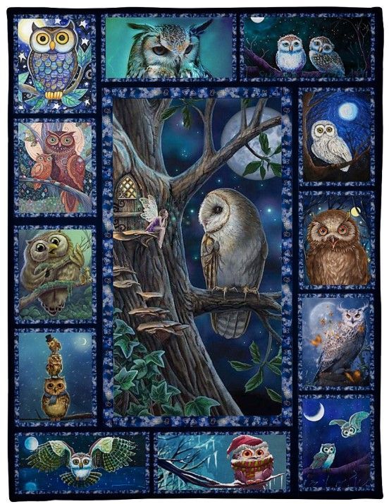 I Freaking Love Owls Sherpa Fleece Blanket