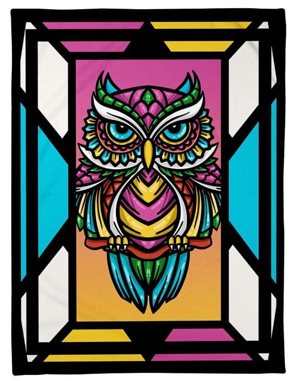 I Freaking Love Owls Sherpa Fleece Blanket