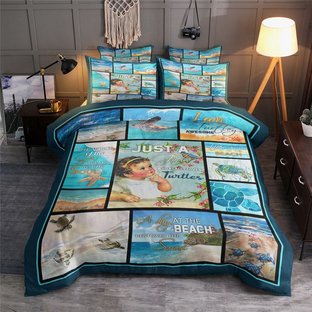 I Freaking Love Turtles Bedding Set