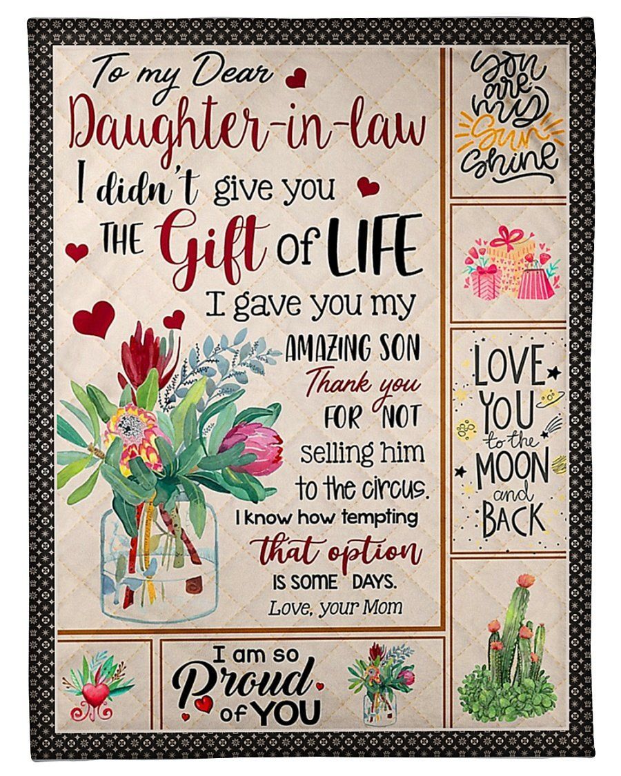 I Gave You My Amazing Son To Daughter In Law Fleece Blanket Fleece Blanket