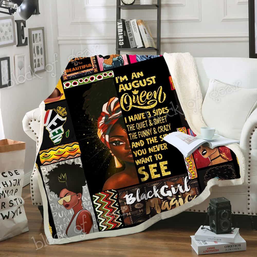 I Have 3 Sides August Queen Fleece Blanket
