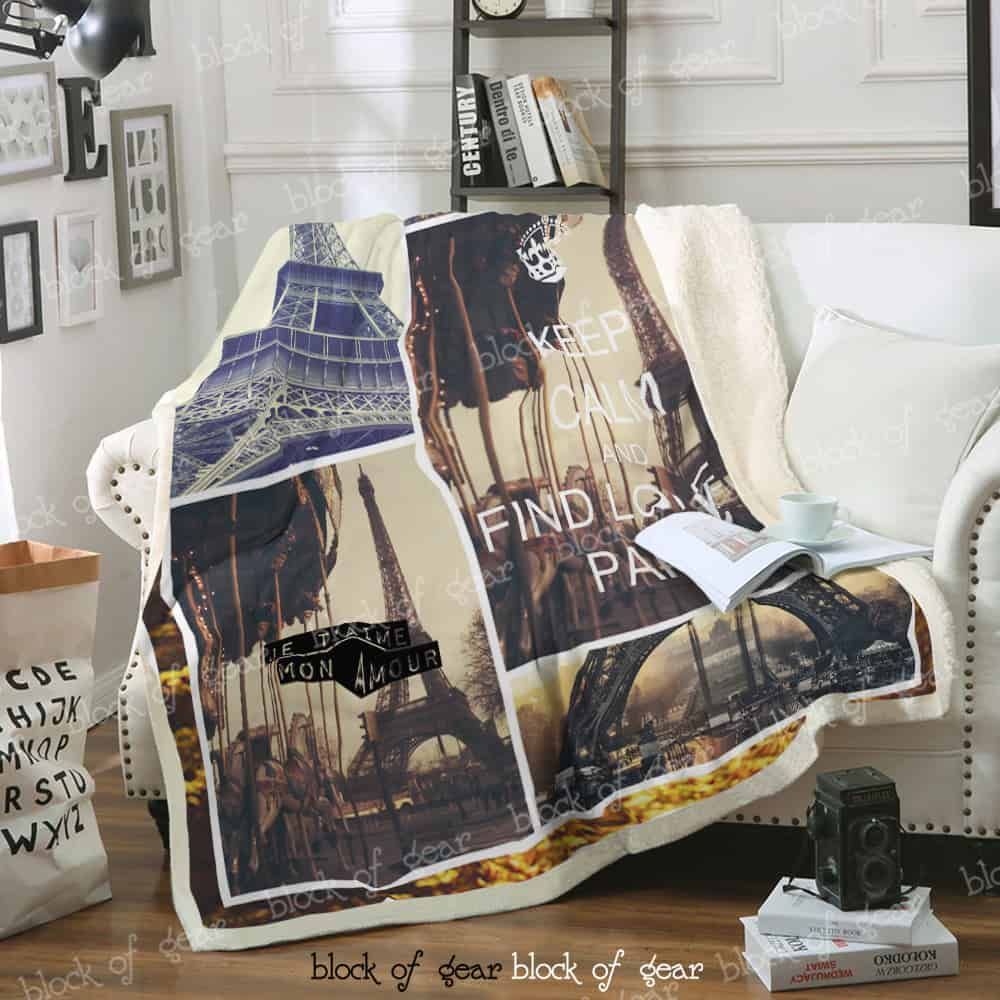 I Heart Paris Fleece Blanket