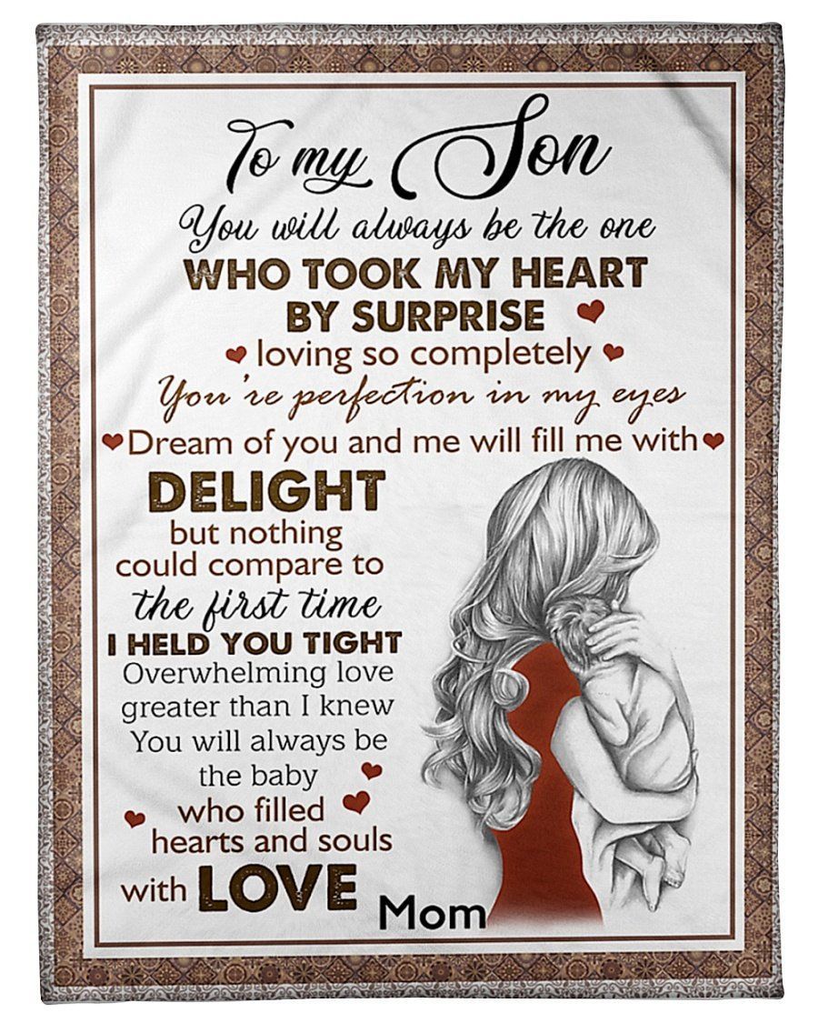 I Held You Tight Fleece Blanket To Son Fleece Blanket