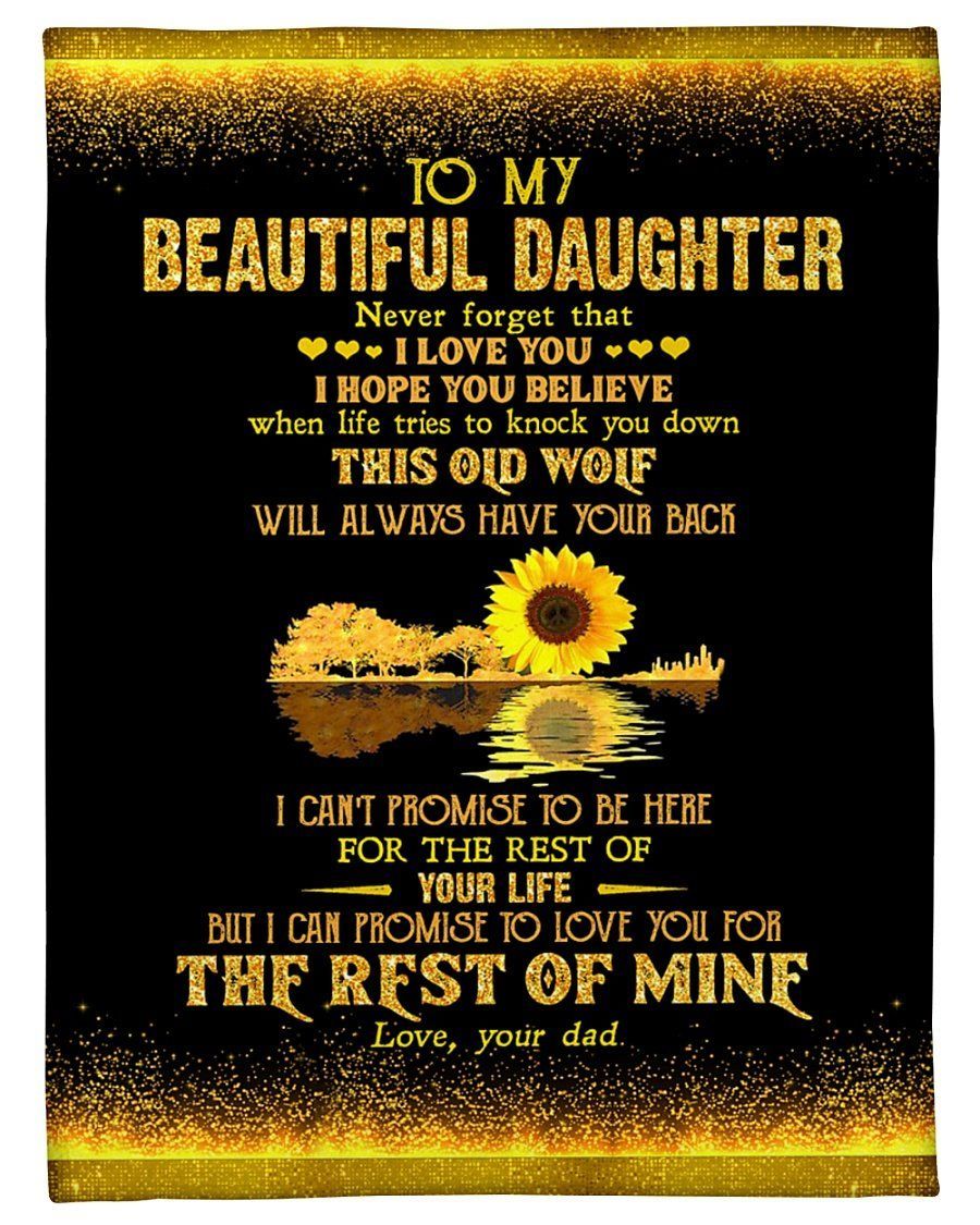 I Hope You Believe Sunflower To Daughter Fleece Blanket Fleece Blanket