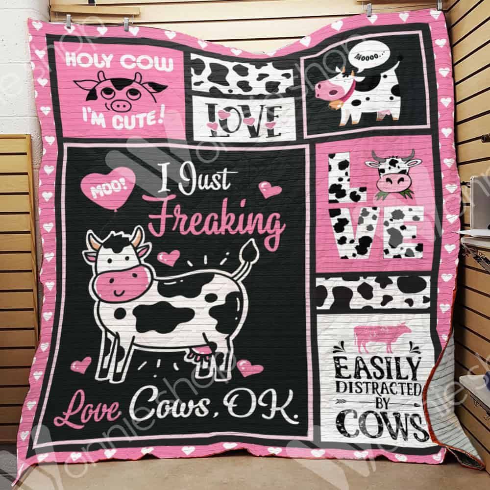 I Just Freaking Love Cows GS-CL-LD0611 Quilt Blanket