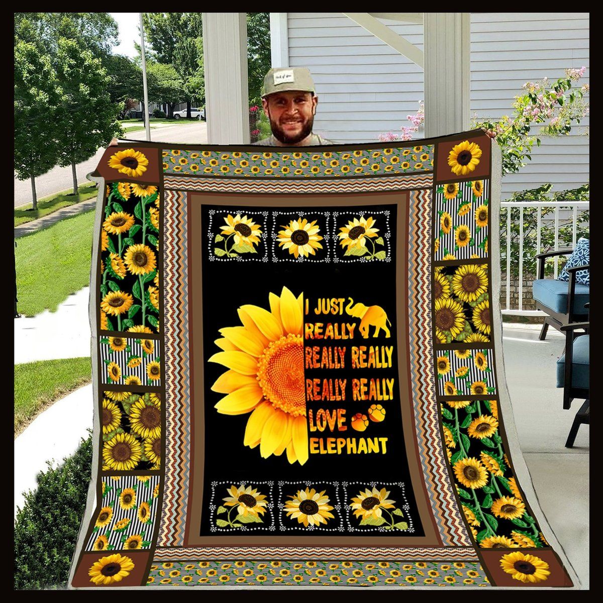 I Just Really Love Elephant Quilt Blanket DHC3101292LT