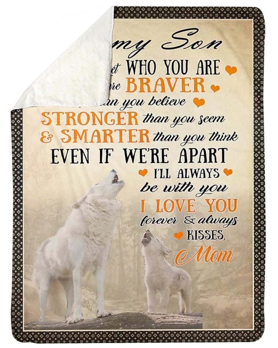 I’ll Always Be By Yourself Fleece Blanket To Son Sherpa Blanket