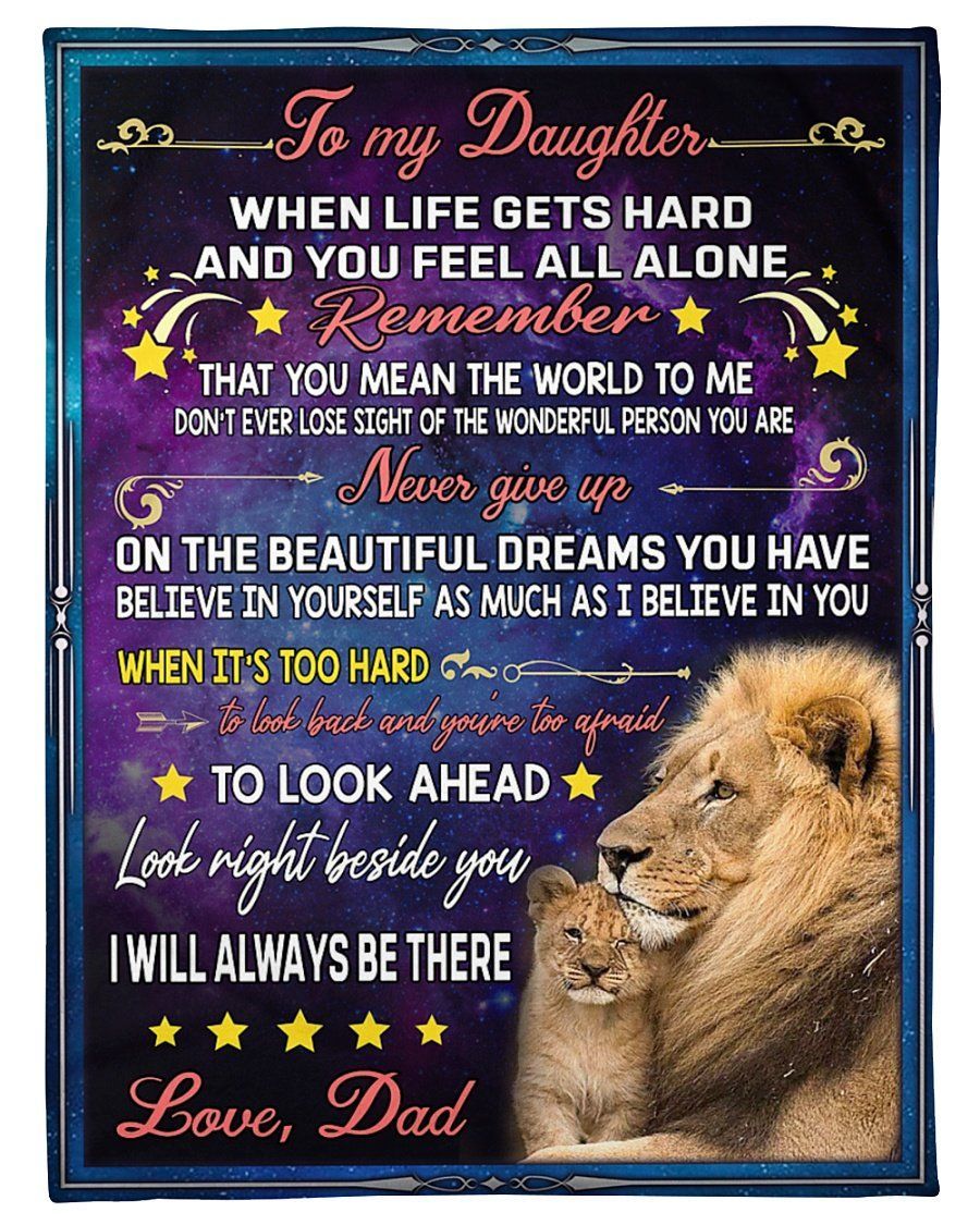 I’ll Always Be There Dad To Daughter Fleece Blanket Fleece Blanket