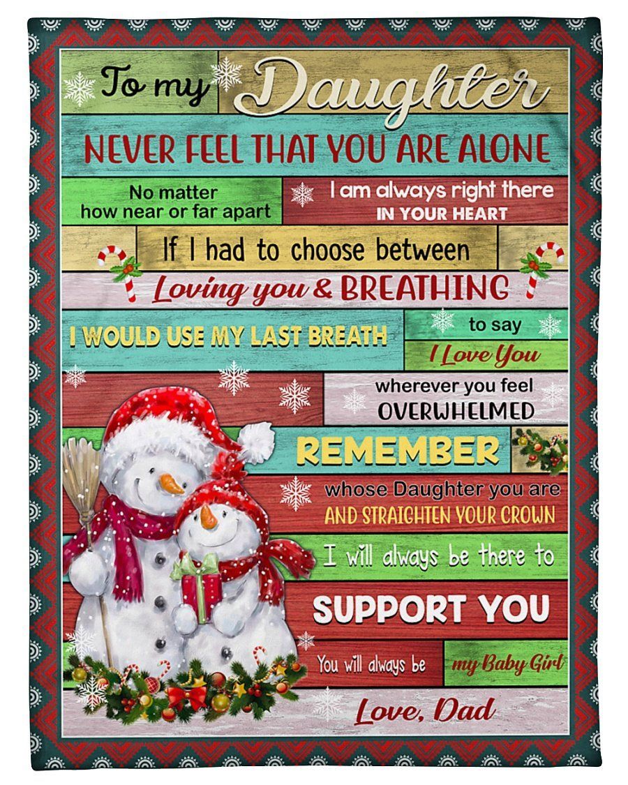 I’ll Always Be There To Support You Dad To Daughter Fleece Blanket Fleece Blanket