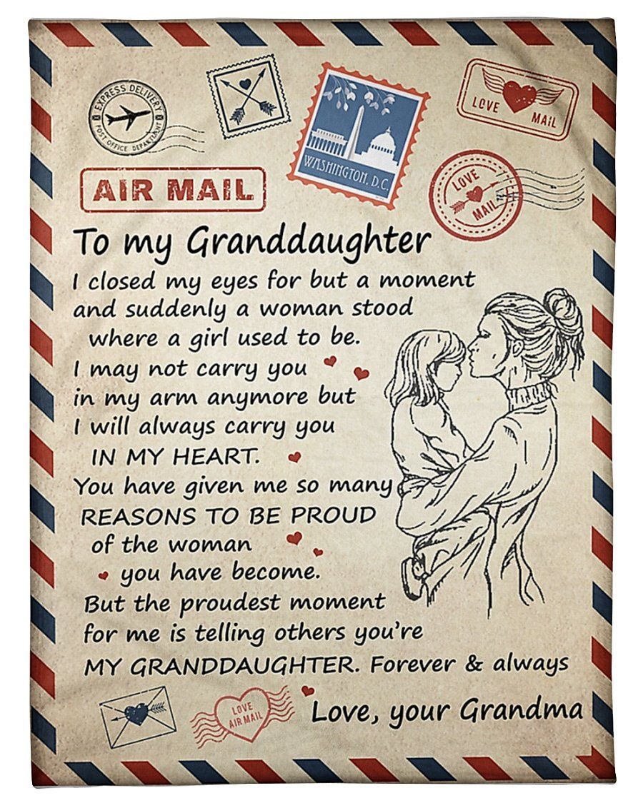 I’ll Always Carry You In My Heart Grandma To Granddaughter Fleece Blanket Fleece Blanket