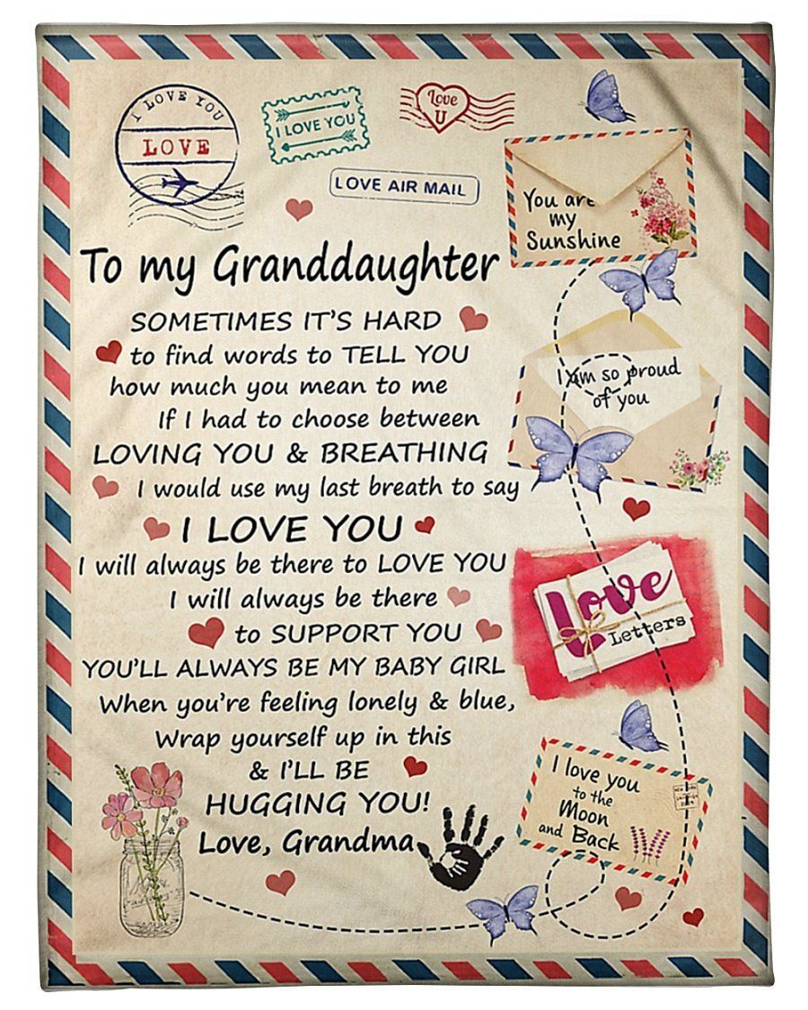I’ll Be Hugging You Grandma To Granddaughter Fleece Blanket Fleece Blanket