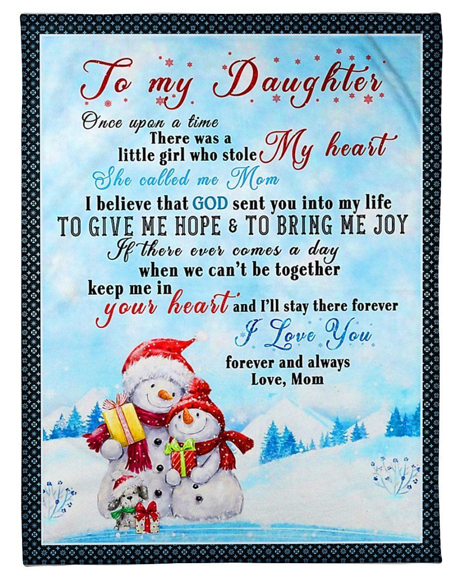 I’ll Stay Here Forever For You Fleece Blanket To Daughter Fleece Blanket