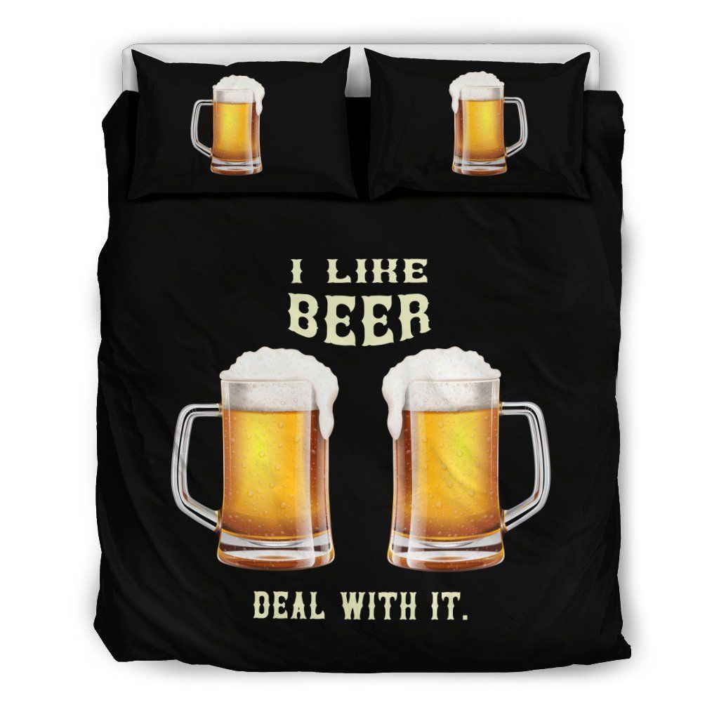 I Love Beer Deal With It 3D Bedding Set