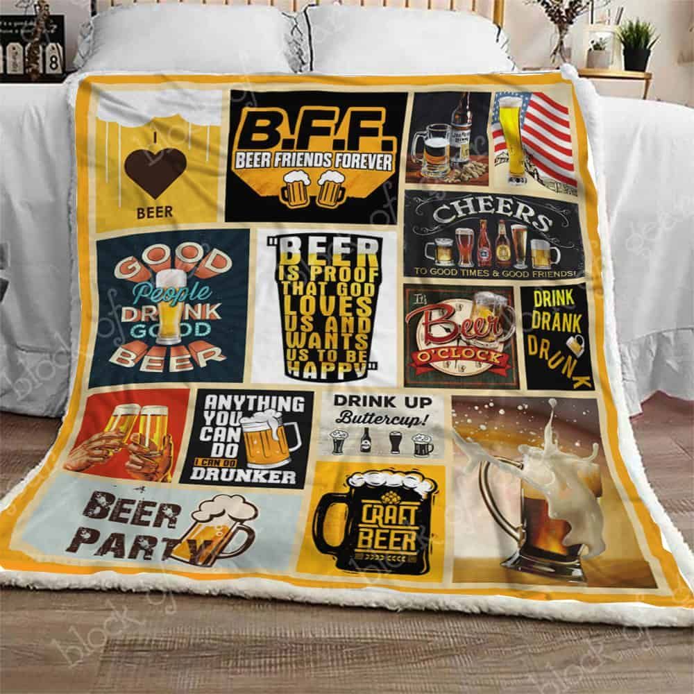 I Love Beer Fleece Blanket