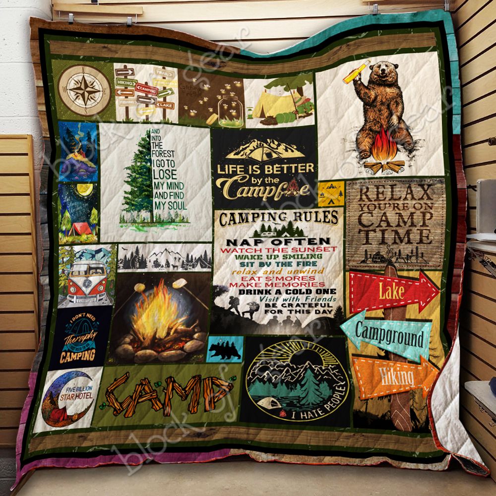 I Love Camping Quilt Thh1162 Dhc11124172Dd