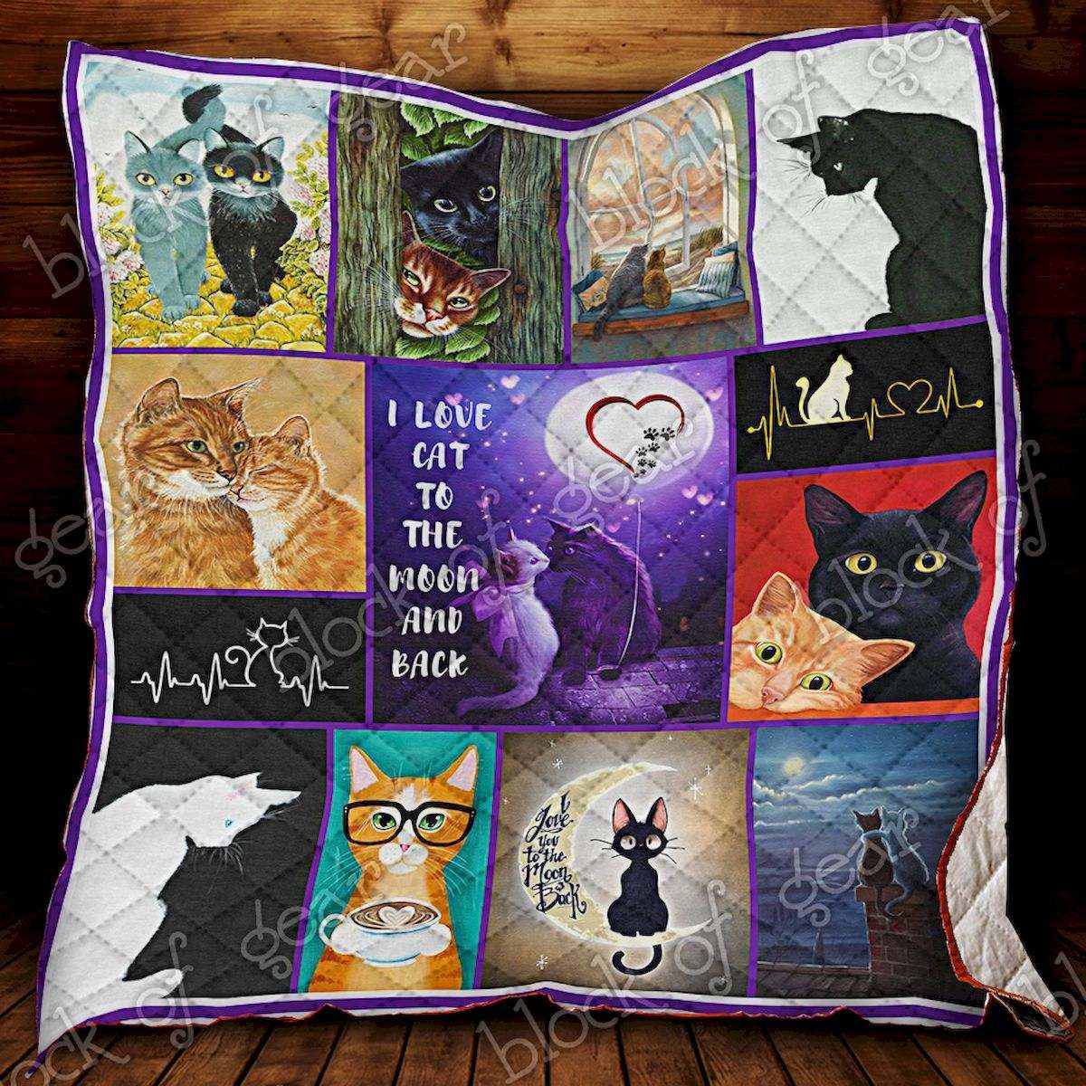I Love Cat To The Moon CLD170707 Quilt Blanket