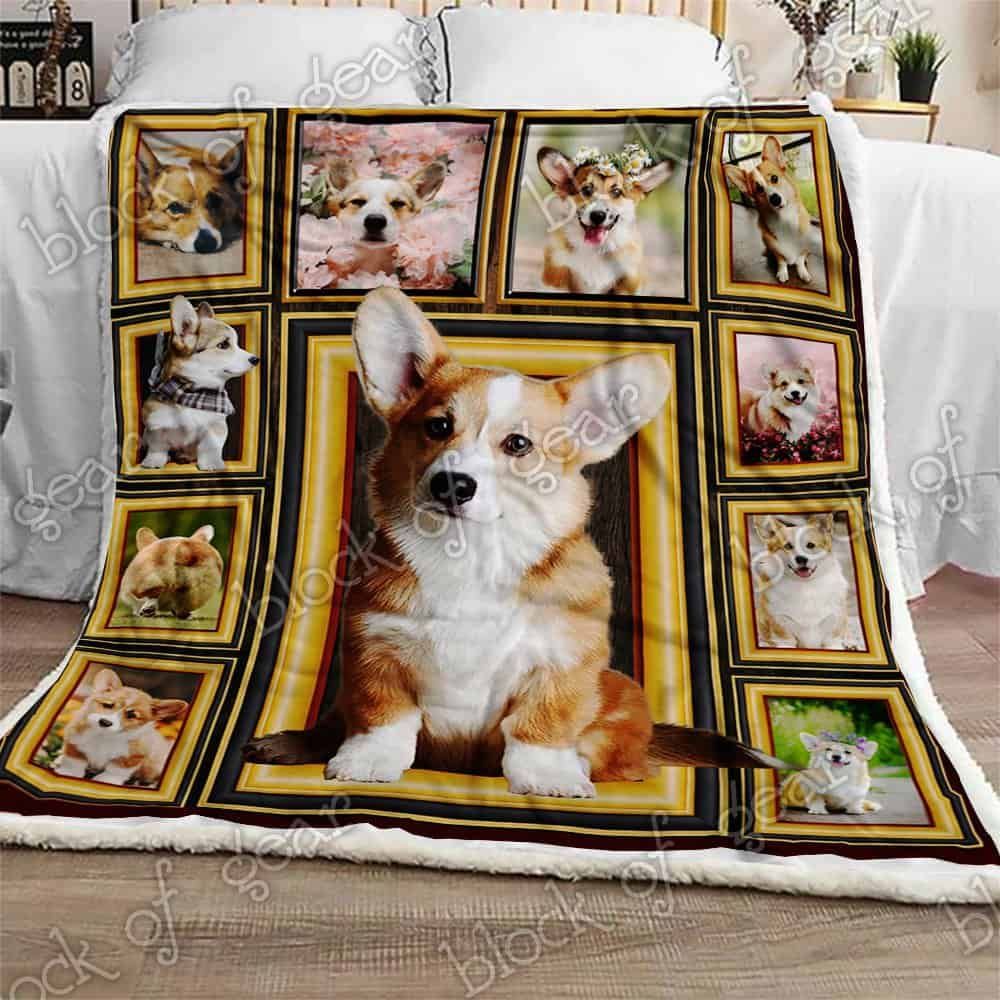 I Love Corgi To The Moon And Back Fleece Blanket