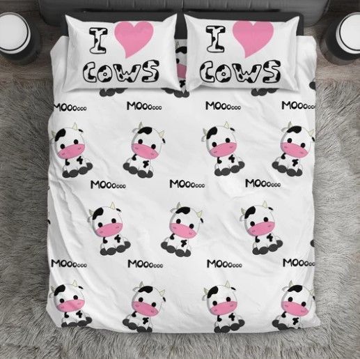 I Love Cow Bedding Set