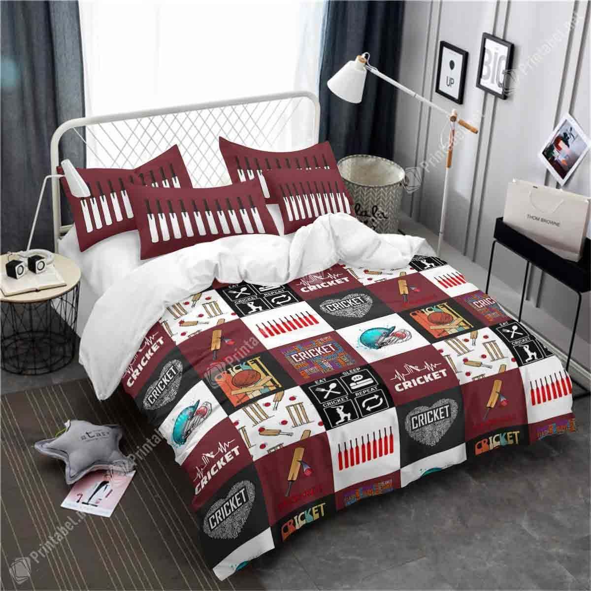 I Love Cricket Bedding Set