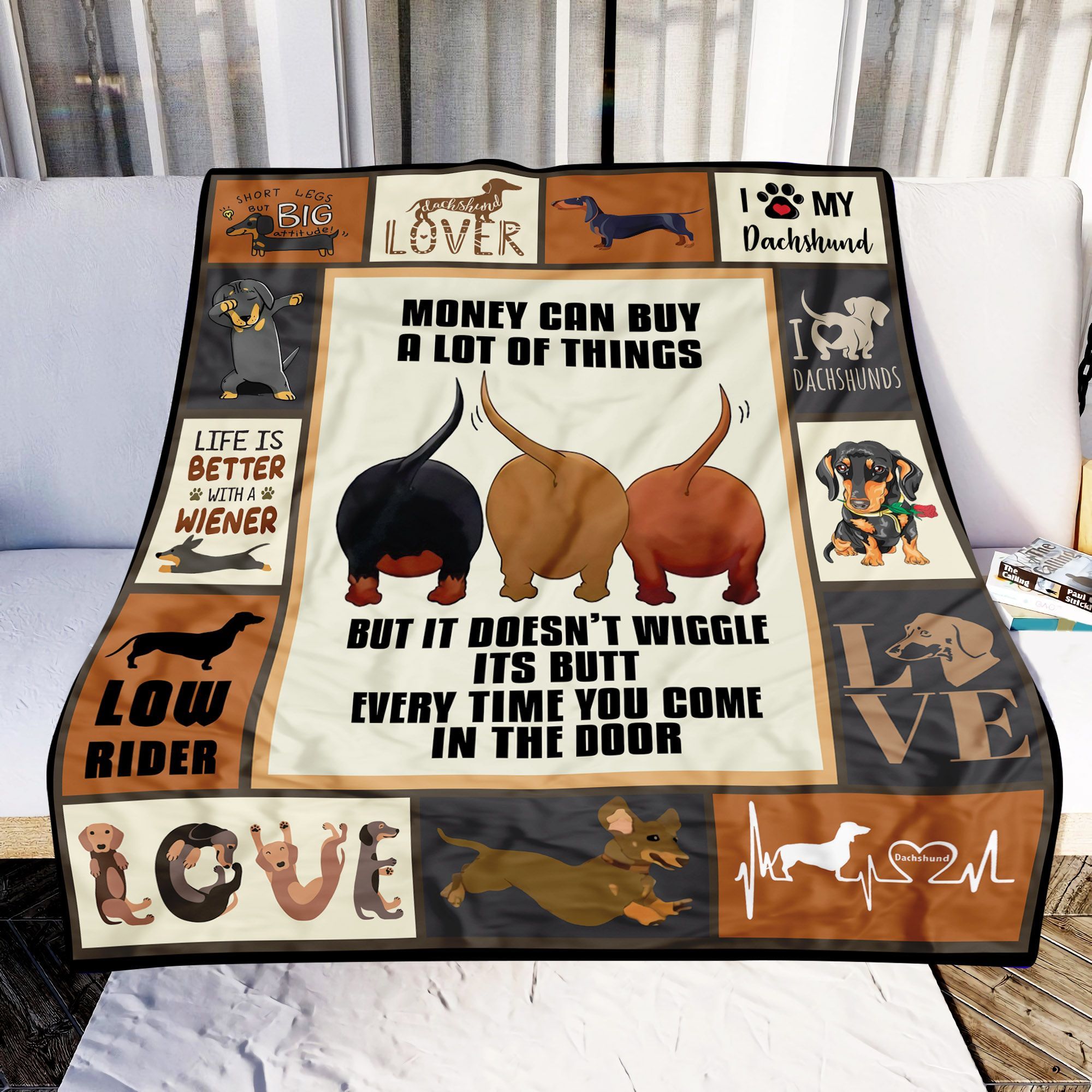 I Love Dachshunds Life Is Better With A Wiener Sherpa Fleece Blanket