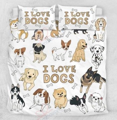 I Love Dog Bedding Set
