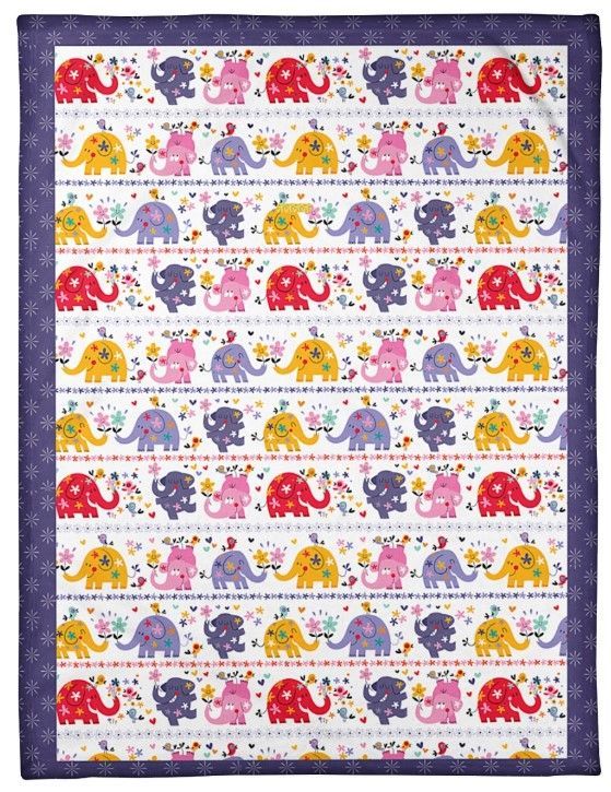 I Love Elephants Sherpa Fleece Blanket