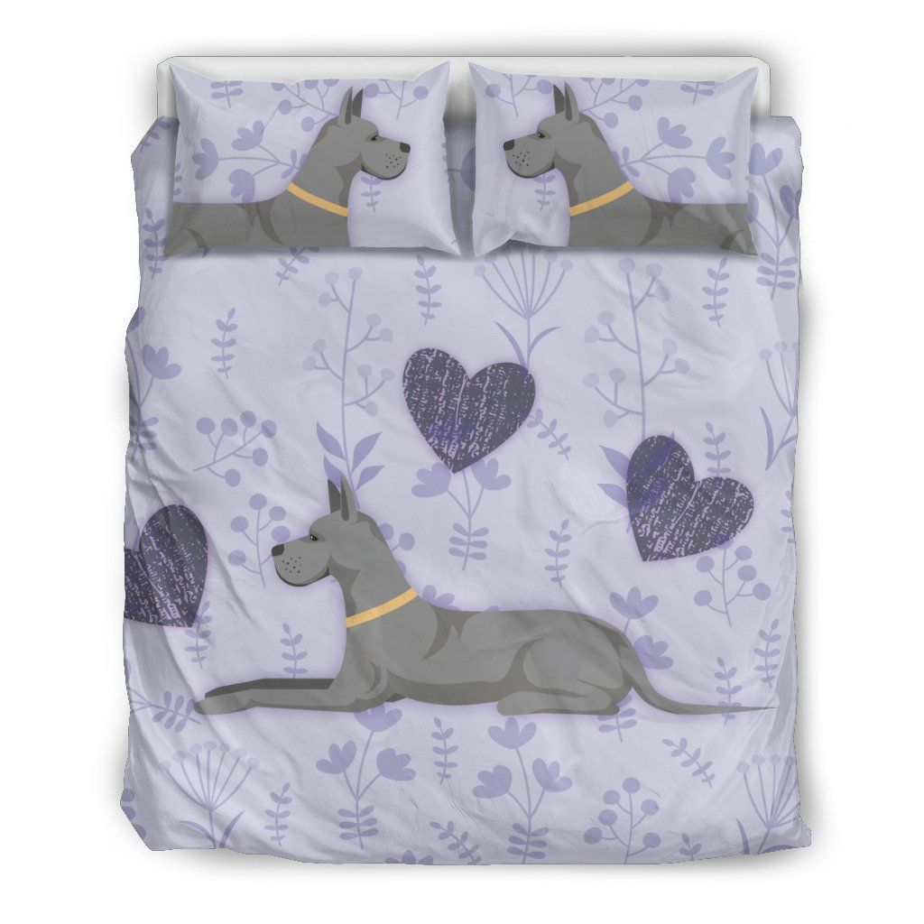 I Love Great Danes Bedding Set