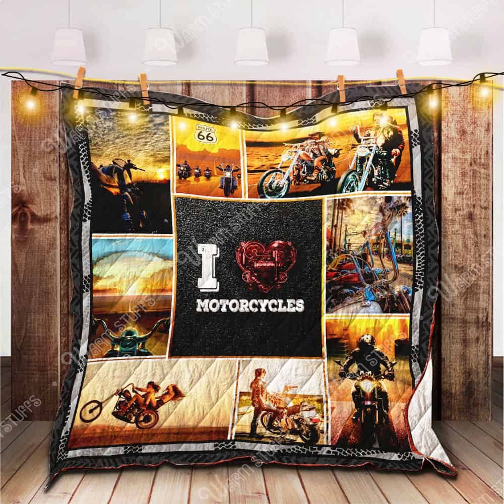 I Love Motorcycles Quilt Blanket Ll Dhc1312497Dd