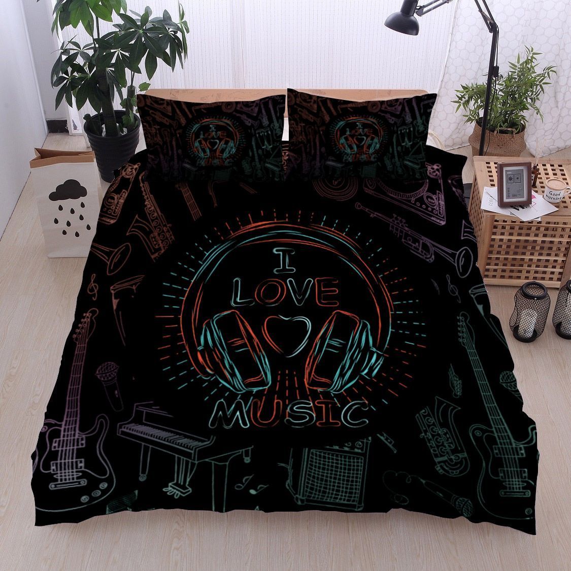 I Love Music Bedding Set