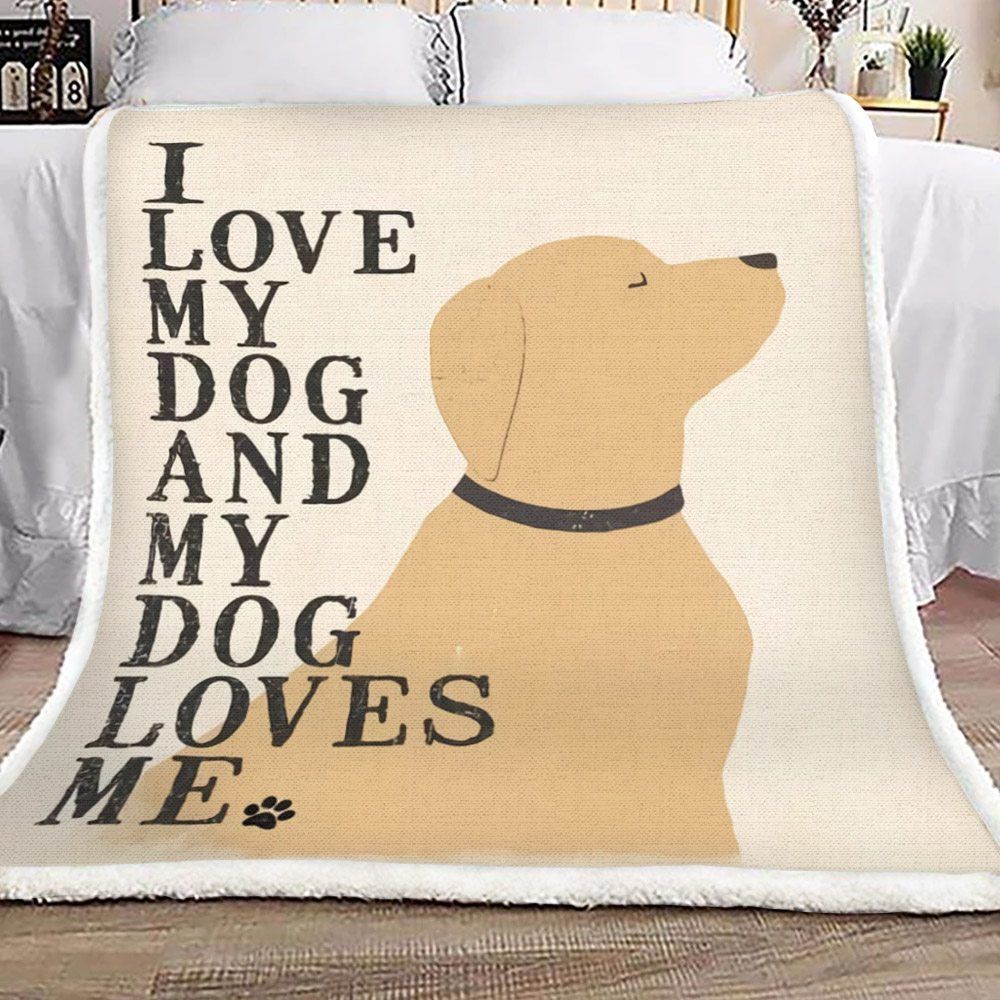 I Love My Dog Sherpa Fleece