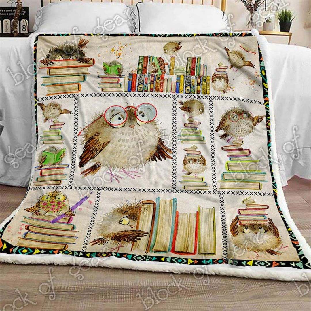 I Love Owl And Book CLD170760 Quilt Blanket