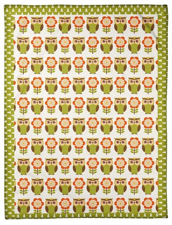 I Love Owls Sherpa Fleece Blanket