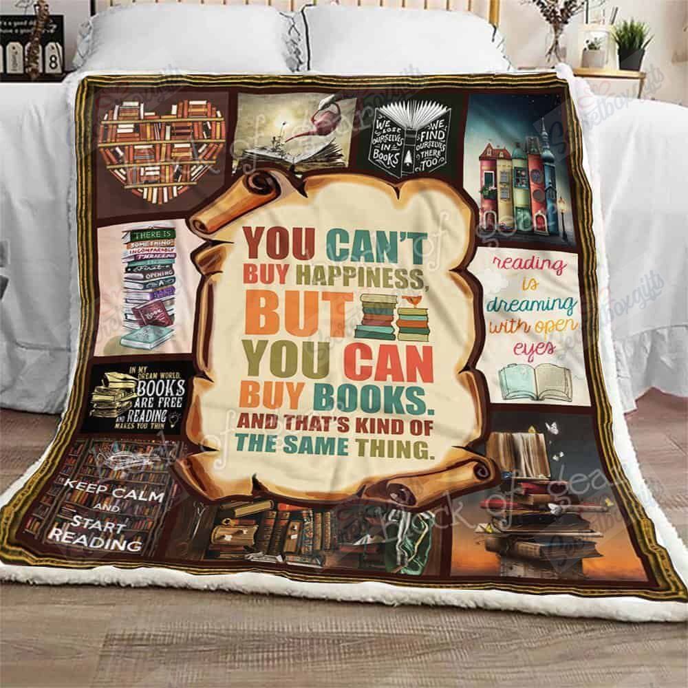 I Love Reading Books Fleece Blanket