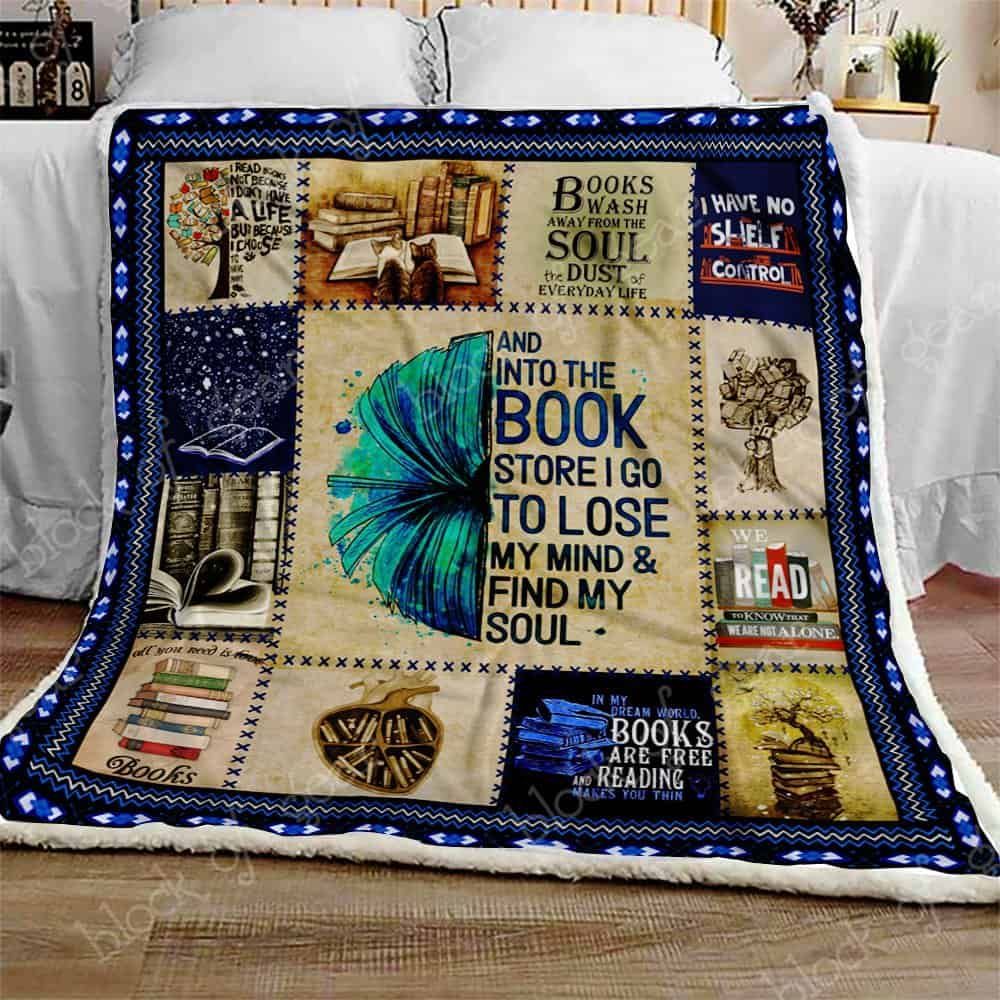 I Love Reading Books Fleece Blanket