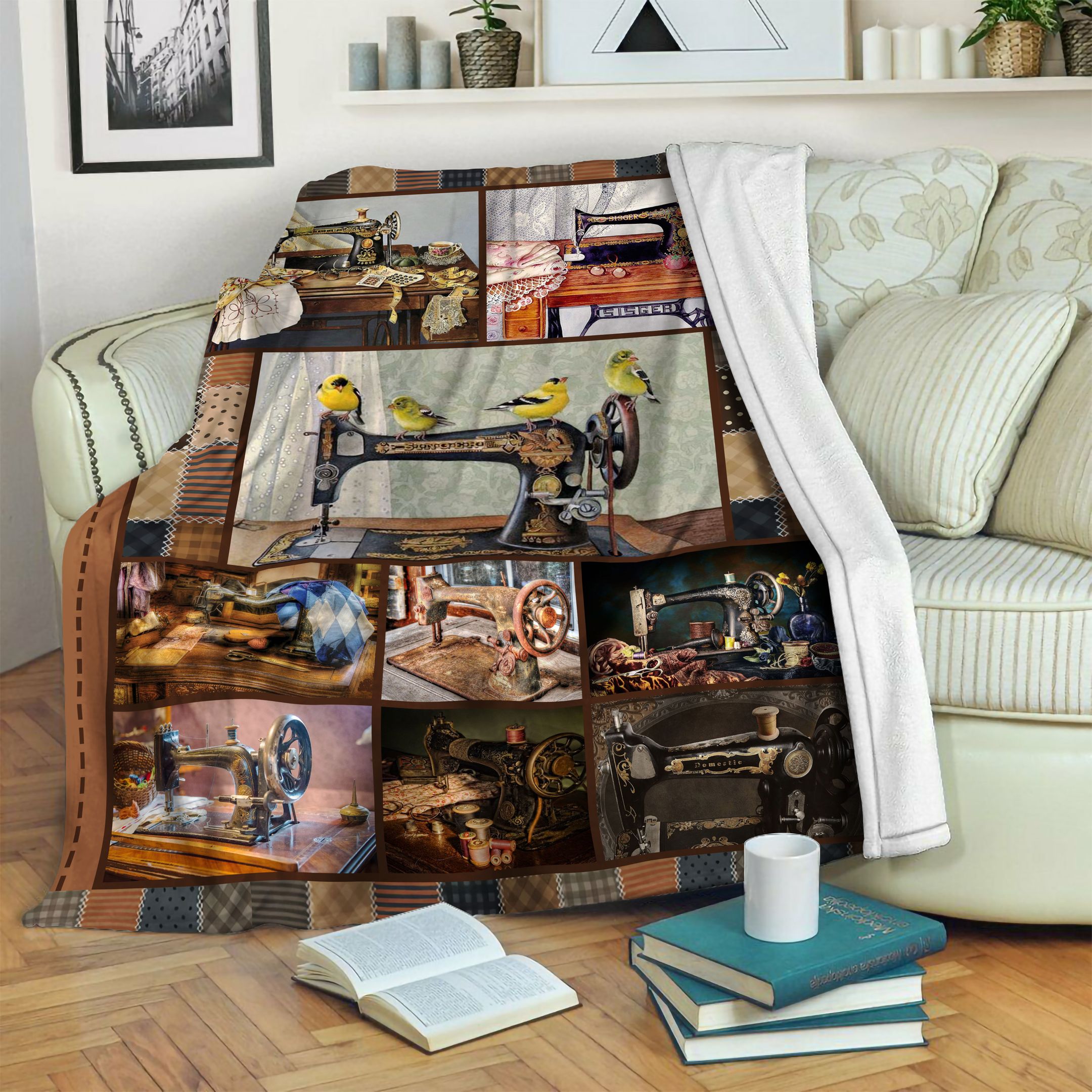 I Love Sewing Fleece Blanket