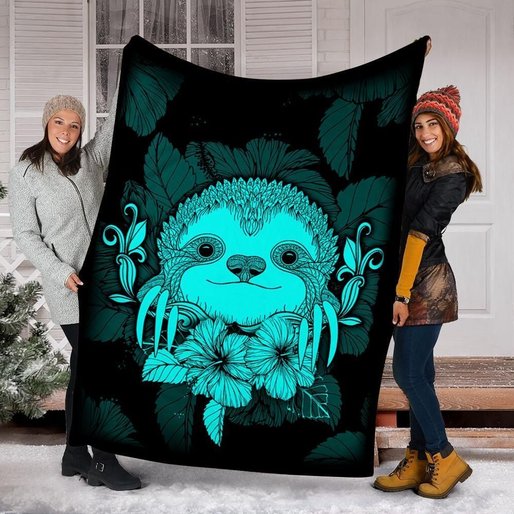 I Love Sloths Sherpa Fleece Blanket