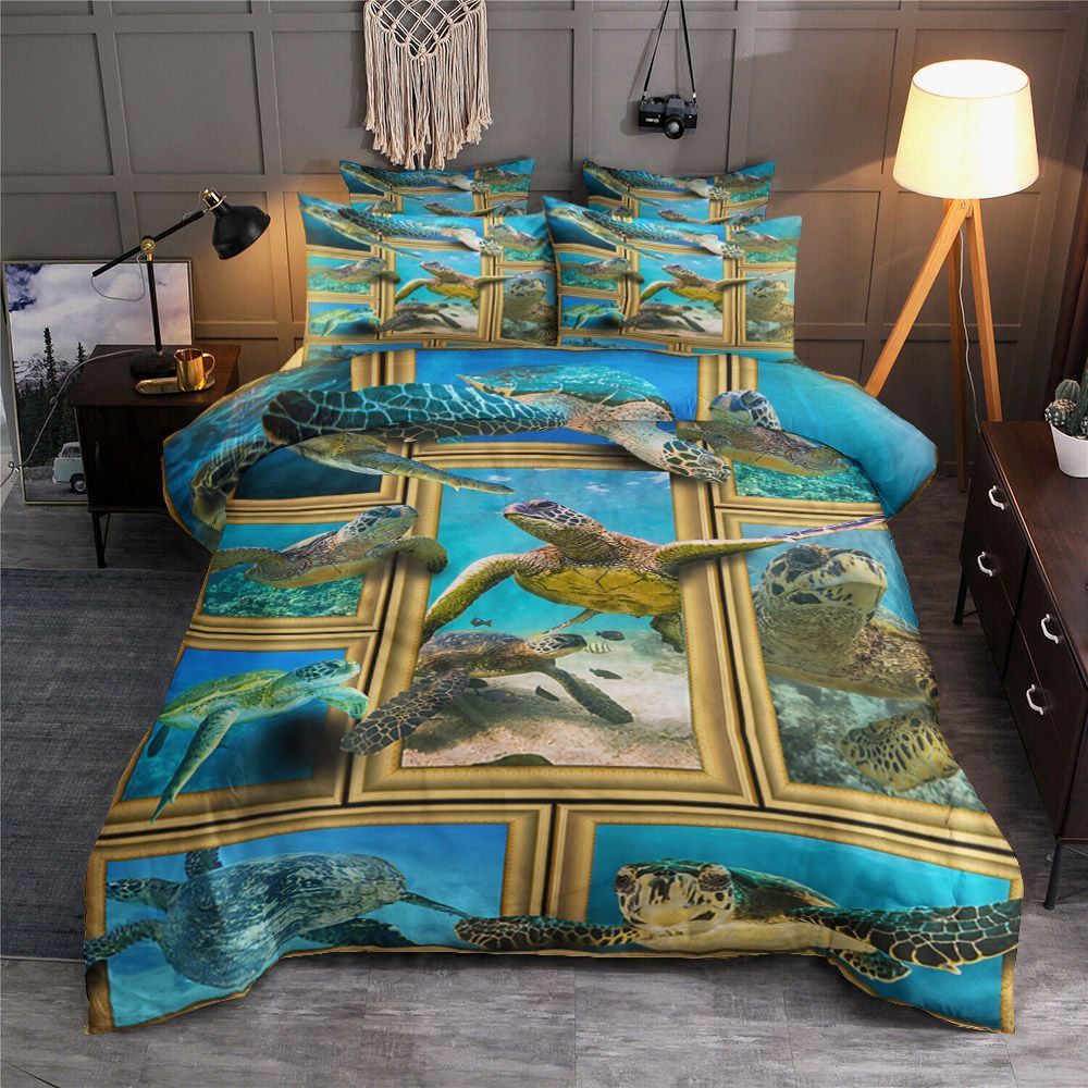 I Love Turtles Bedding Set