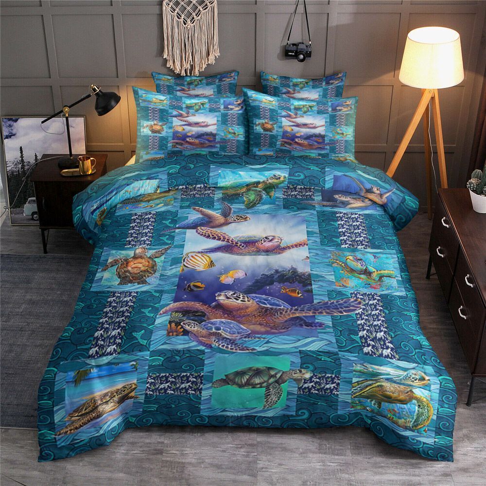 I Love Turtles Bedding Set