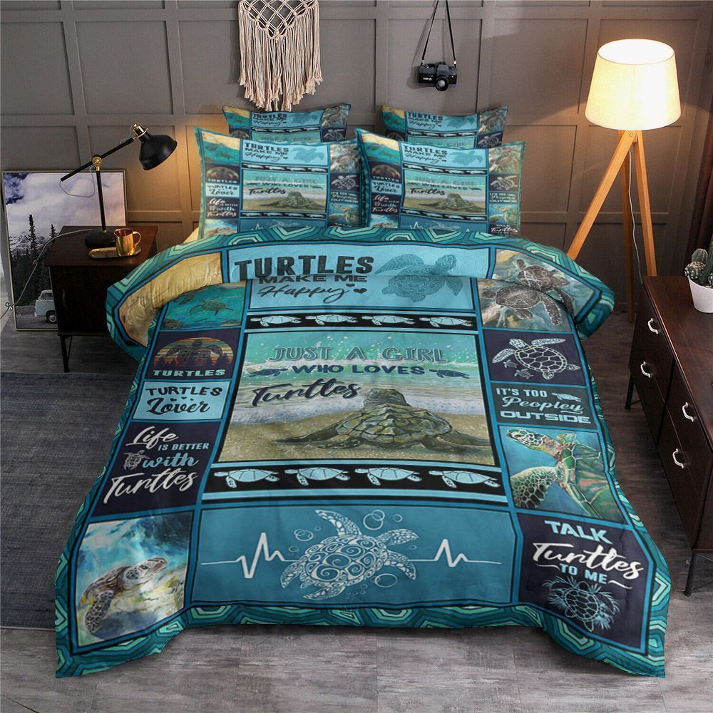 I Love Turtles Bedding Set