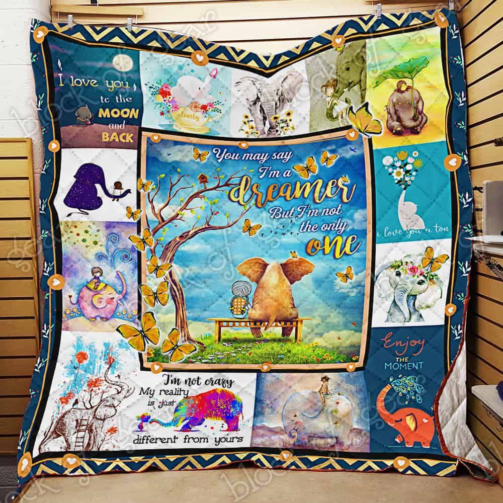 I Love You A Ton Elephant Quilt Psl800 Dhc11123913Dd