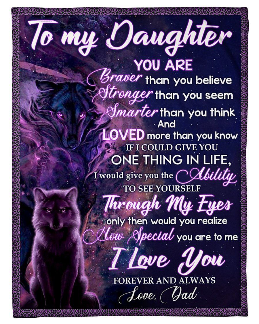I Love You Always Dad To Daughter Fleece Blanket Fleece Blanket
