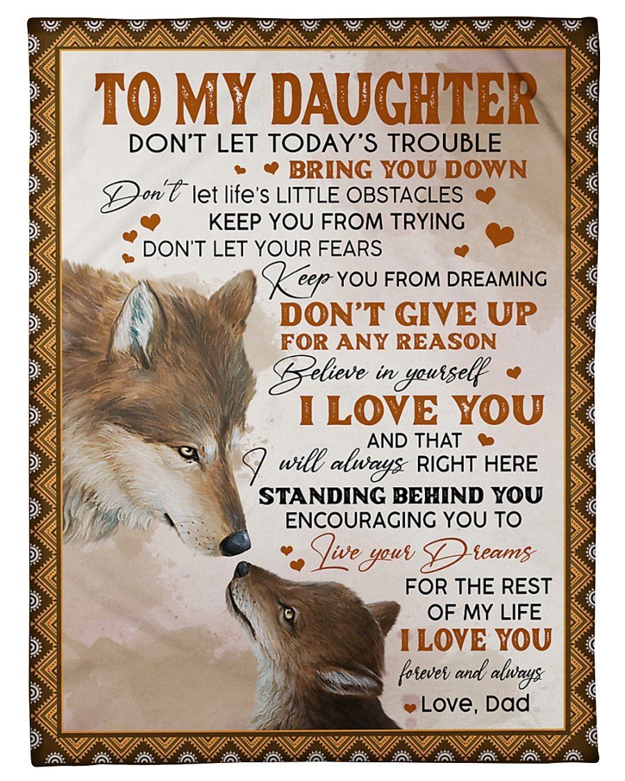 I Love You Dad To Daughter Fleece Blanket Fleece Blanket
