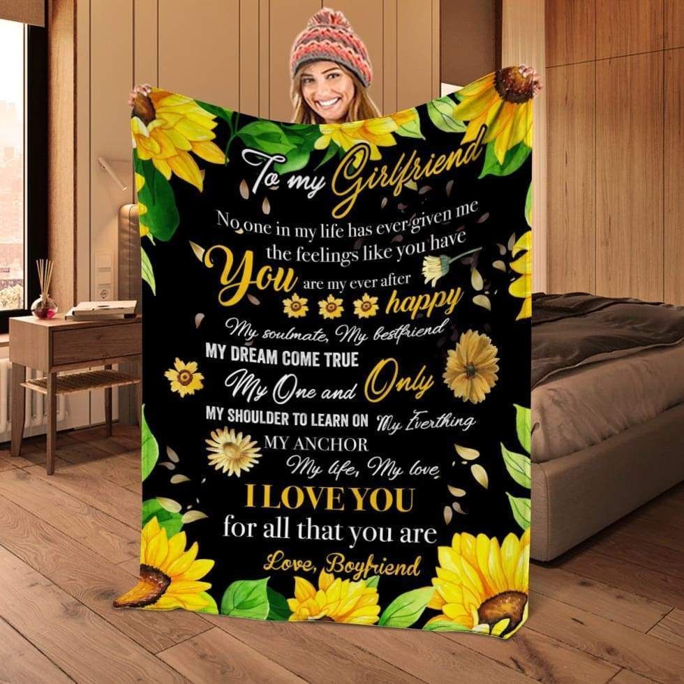 I Love You For All That You Are Fleece Blanket Boyfriend Giving Girlfriend