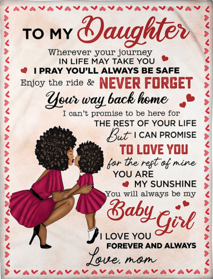 I Love You Forever And Always Fleece Blanket Mom Gift For Daughter